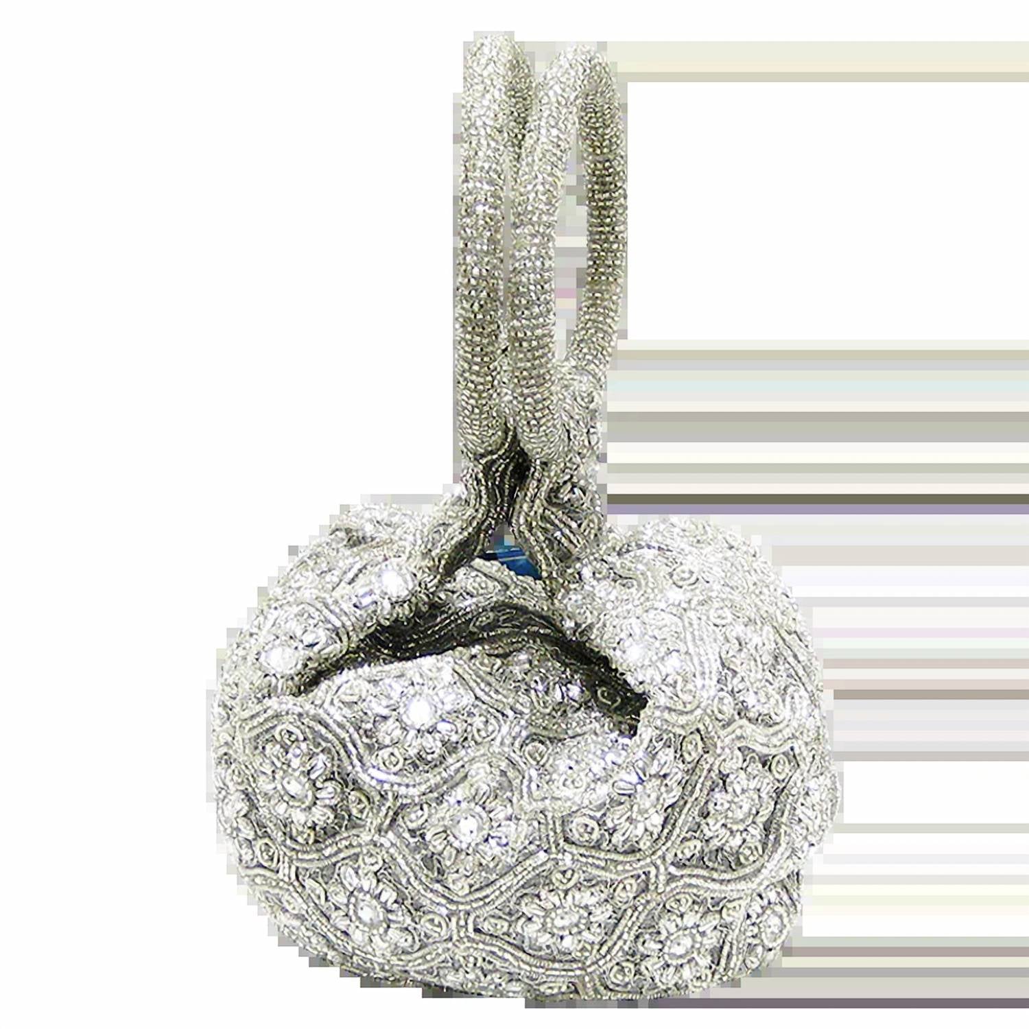 David Jeffery - Beaded Ring Handle Pouch Bag