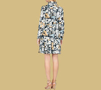 Jade - Fall Bloom Pleated Flounce Dress