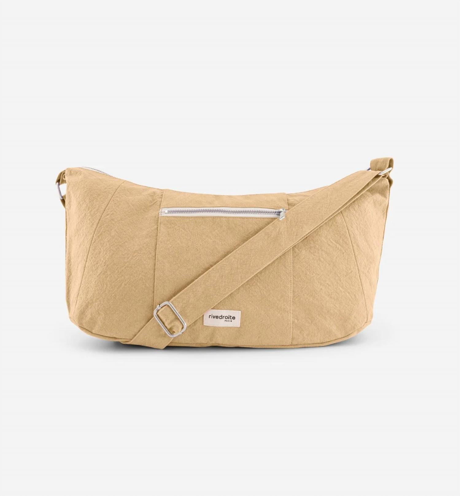Rivedroite Paris Women's Charlot Crossbody Bag in beige - women's bag - detail view