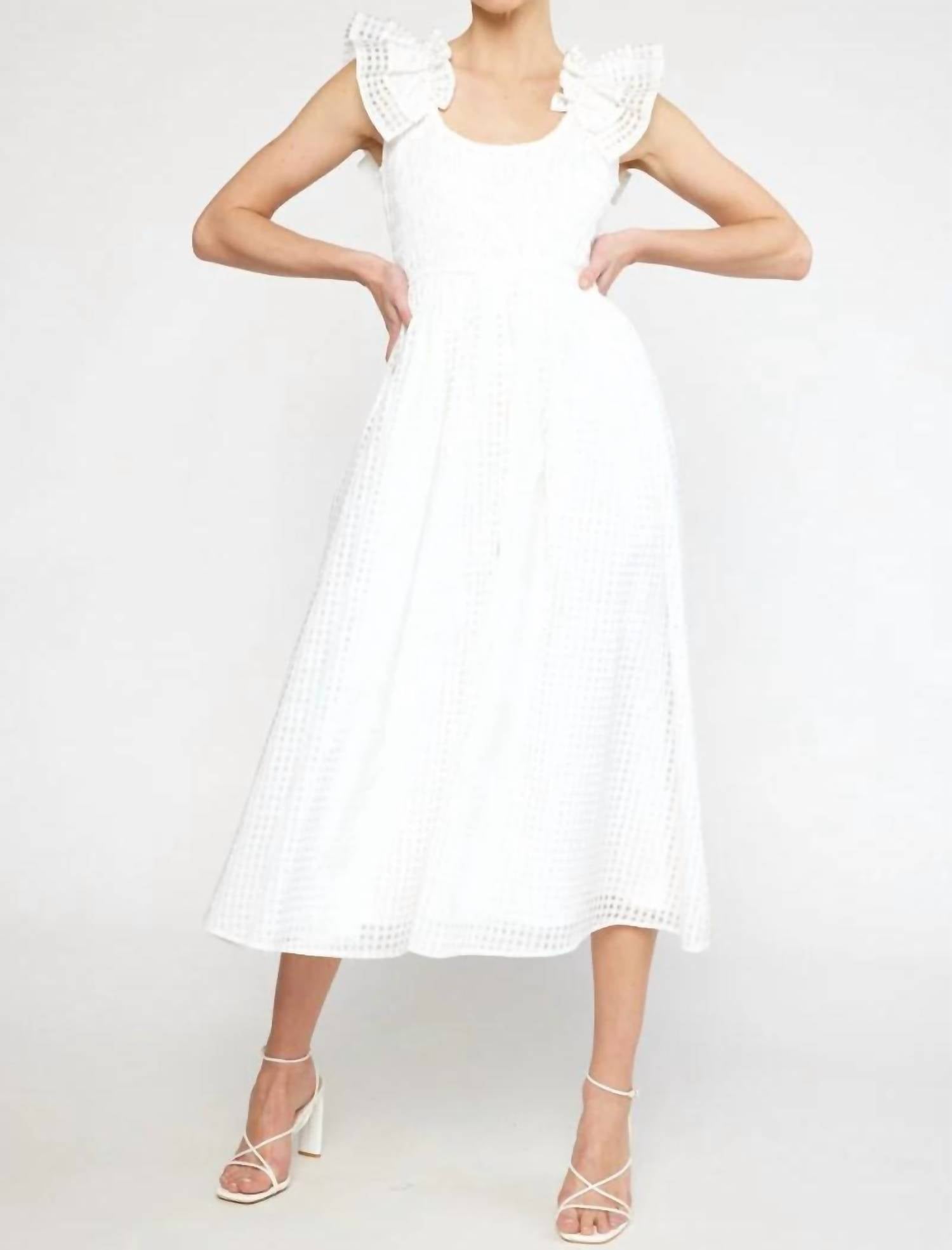 Entro - Shadow Grid Midi Dress