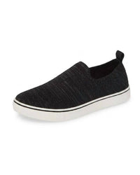 BERNIE MEV Women's Leviah Slip-on Sneaker in black silver - women's sneaker