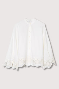 SEA Iyla Soutache Long Sleeve Blouse in white - women's shirt - view 4