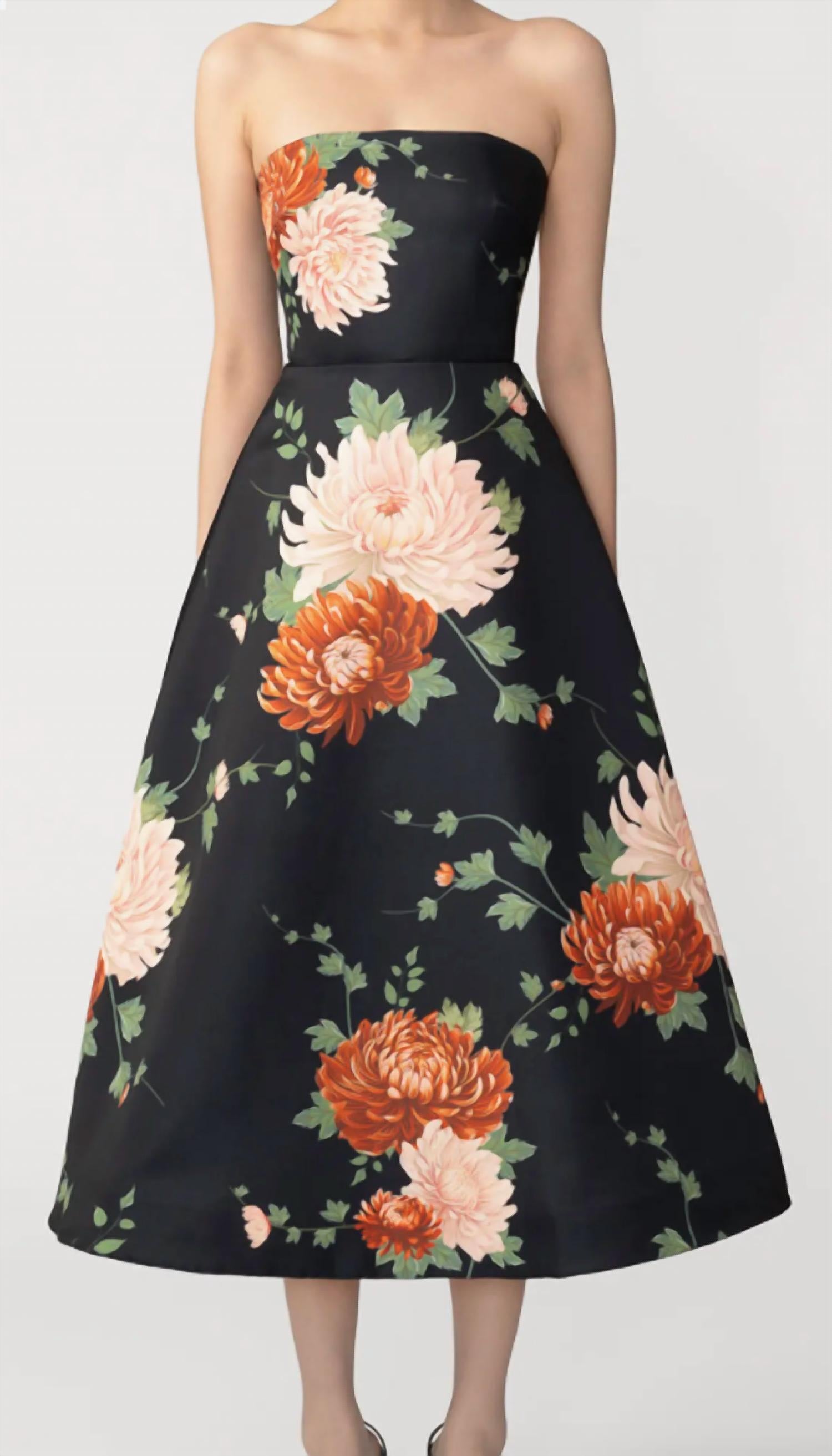 Sau Lee - Fiora Satin Dress