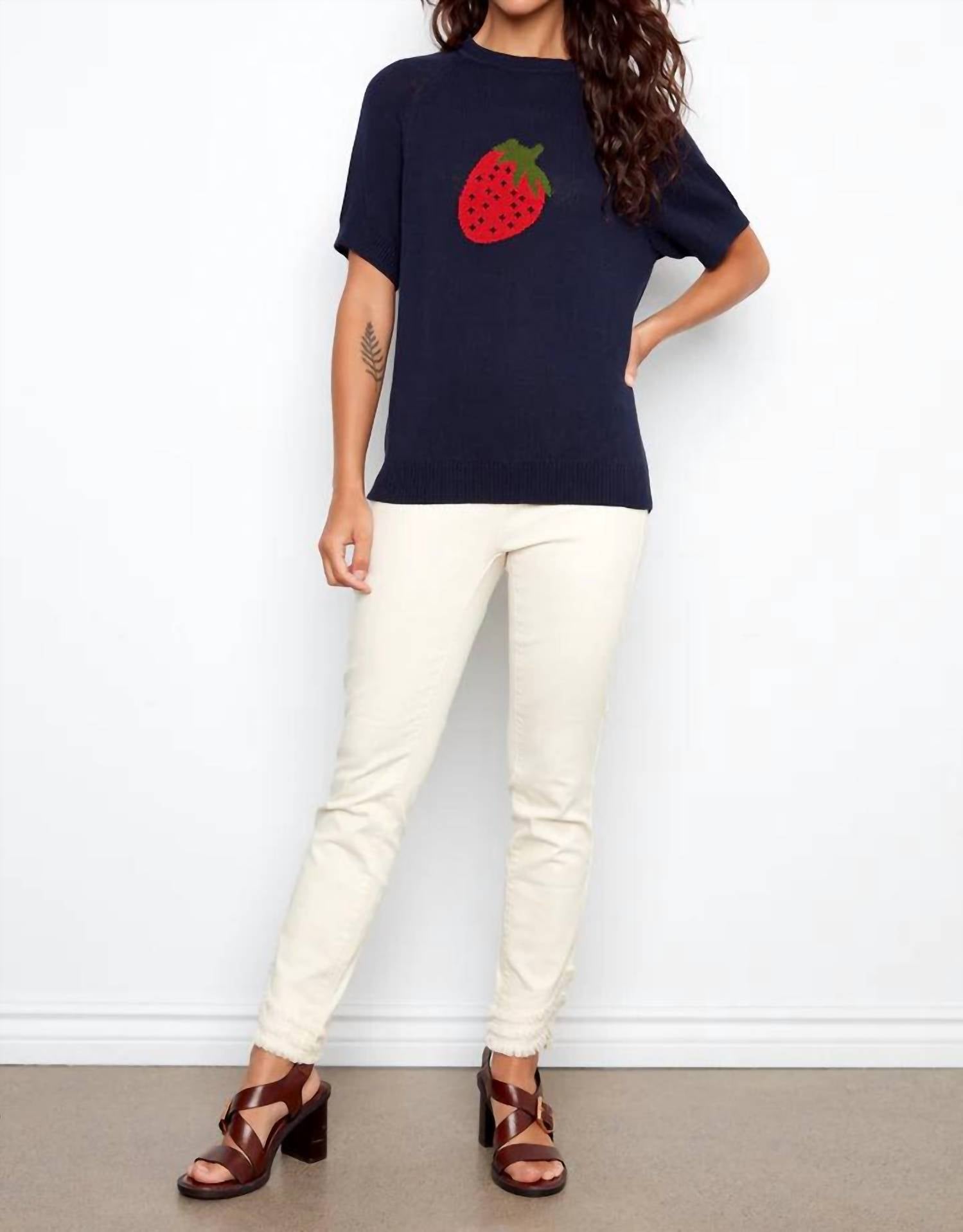Charlie B - Raglan Short Sleeve Crew Neck Sweater
