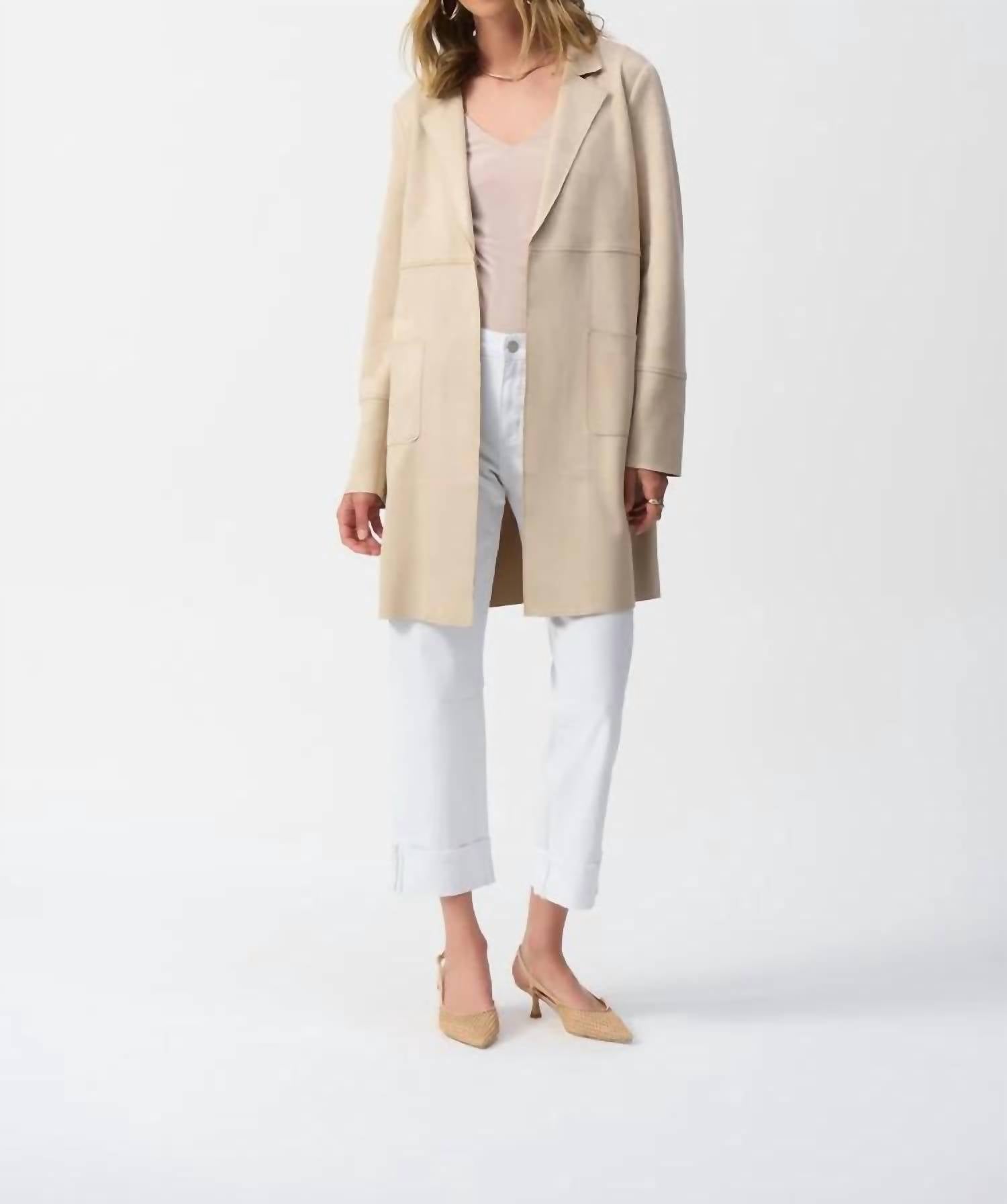 Joseph Ribkoff - Scuba Suede Straight Jacket