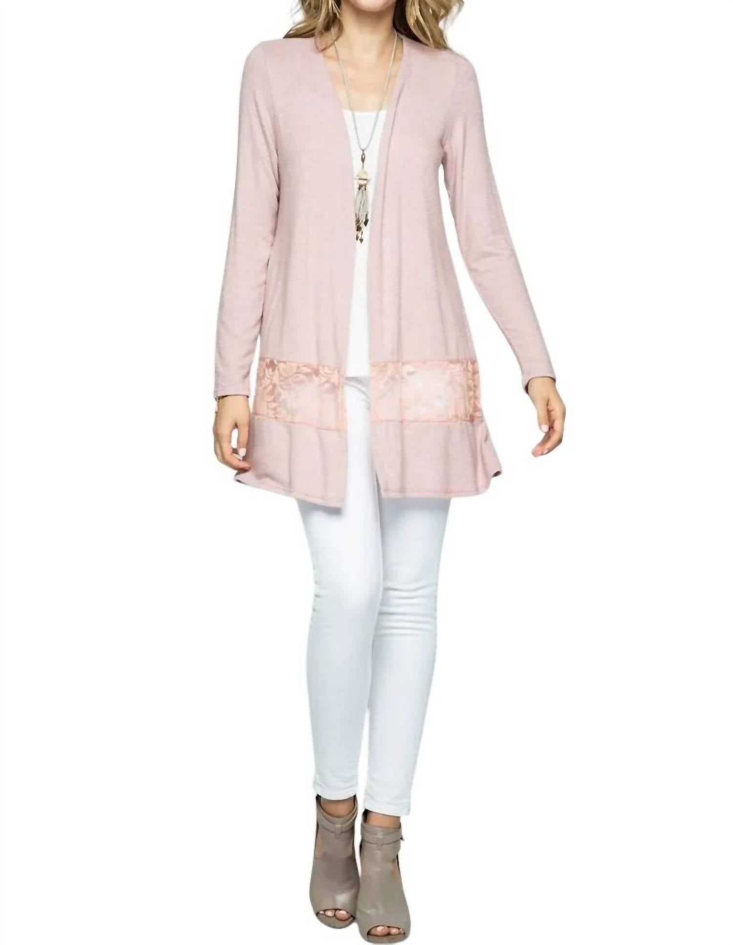 Vocal Apparel - Cardigan With Lace Detail