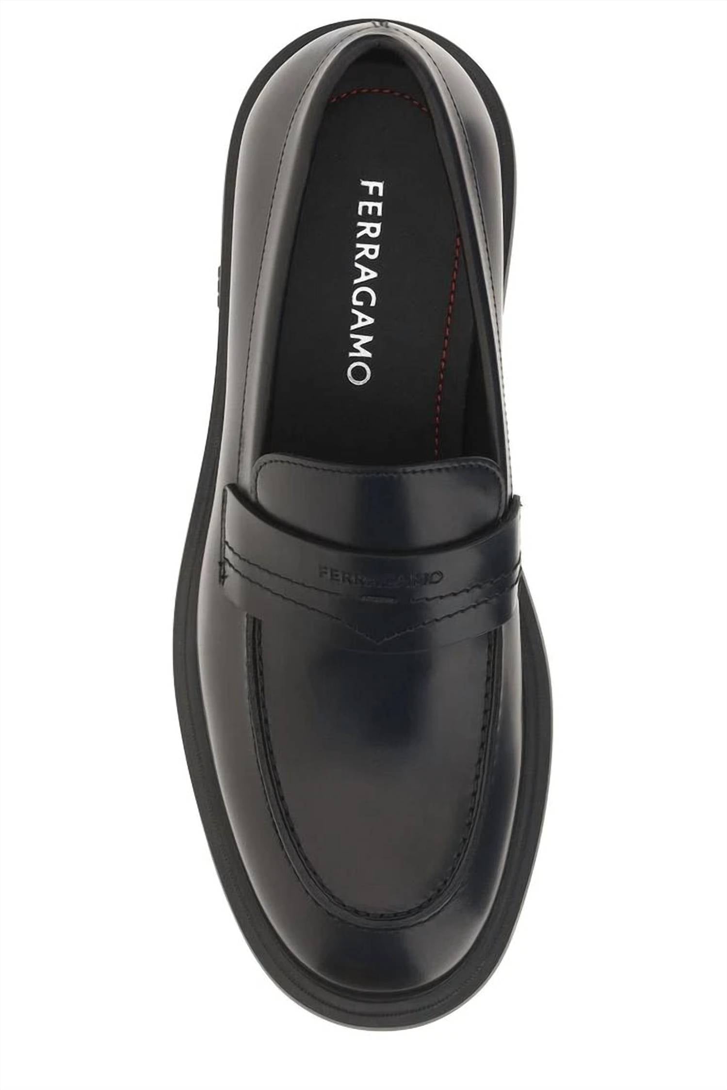 Salvatore Ferragamo - Men's Caligola Logo Embossed Slip-on Loafers