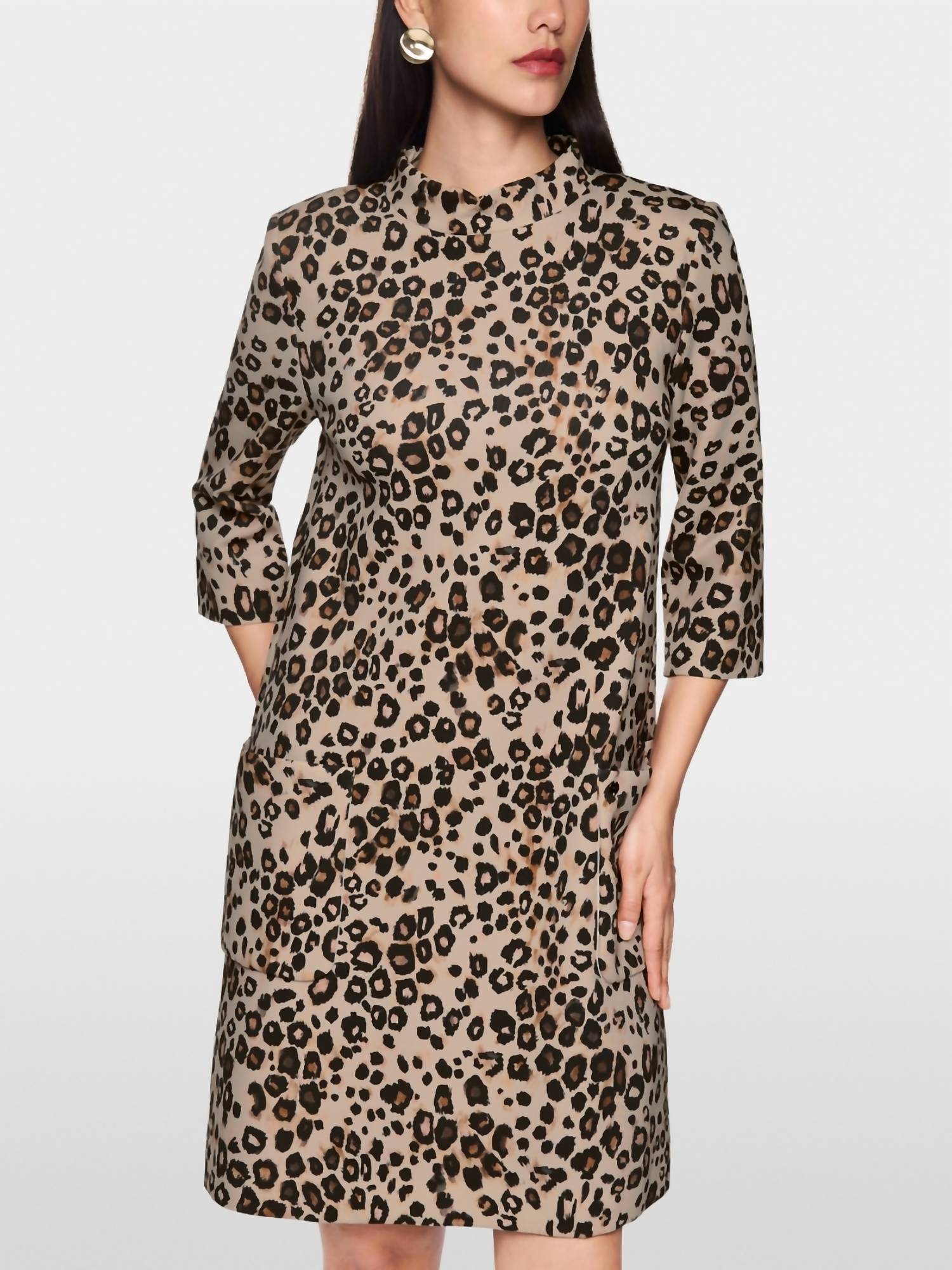 Marc Cain - Leopard Scuba Jersey Dress Feminine Rigour Theme