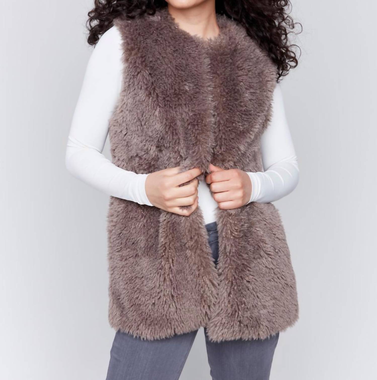 Charlie B - Long Faux Fur Vest