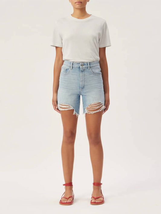 Dl1961 - Women'S - Emilie Ripped High Waist Fray Hem Denim Shorts