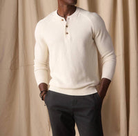 The Normal Brand - Coolmax Textured Henley Sweater