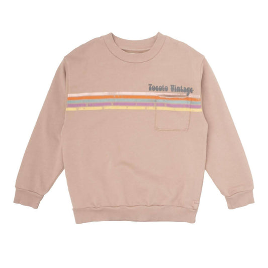 Tocoto Vintage - "Lines" Print Sweatshirt