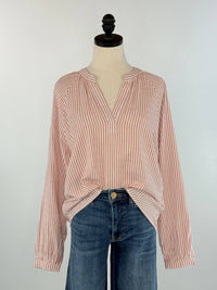 Thread & Supply - Bethany Long Striped V-neck Top