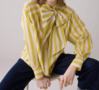 Summum - Contrast Bow Tie Blouse
