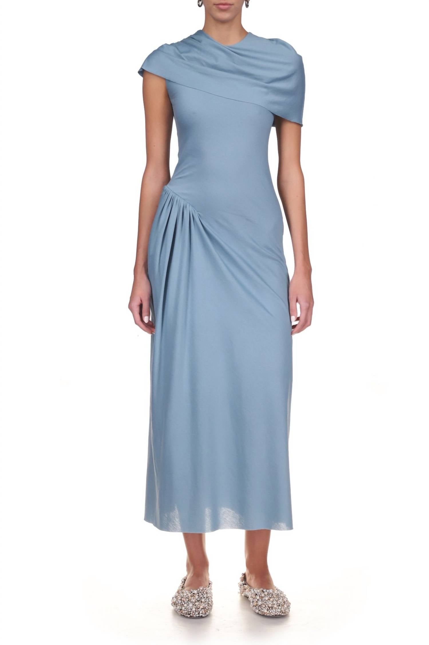 Marina Moscone - Jersey Sarong Twisted Maxi Dress