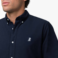 James Bark - Pique Embroidered Logo Button Down Shirt