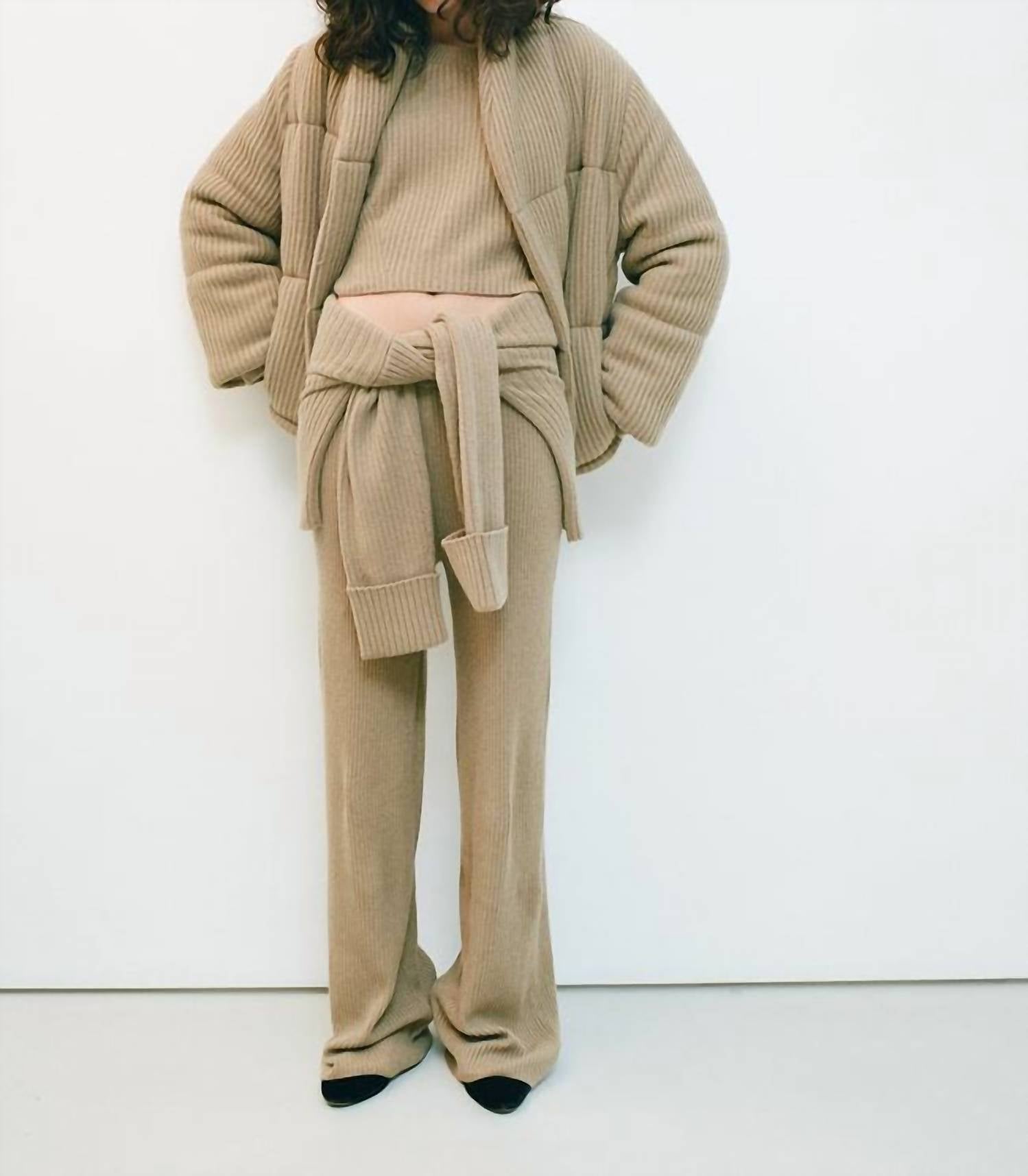 Le Kasha Linz Cashmere Puffer Jacket in camel - women's jacket