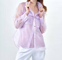 Insight - Sheer Organza Solid Blouse