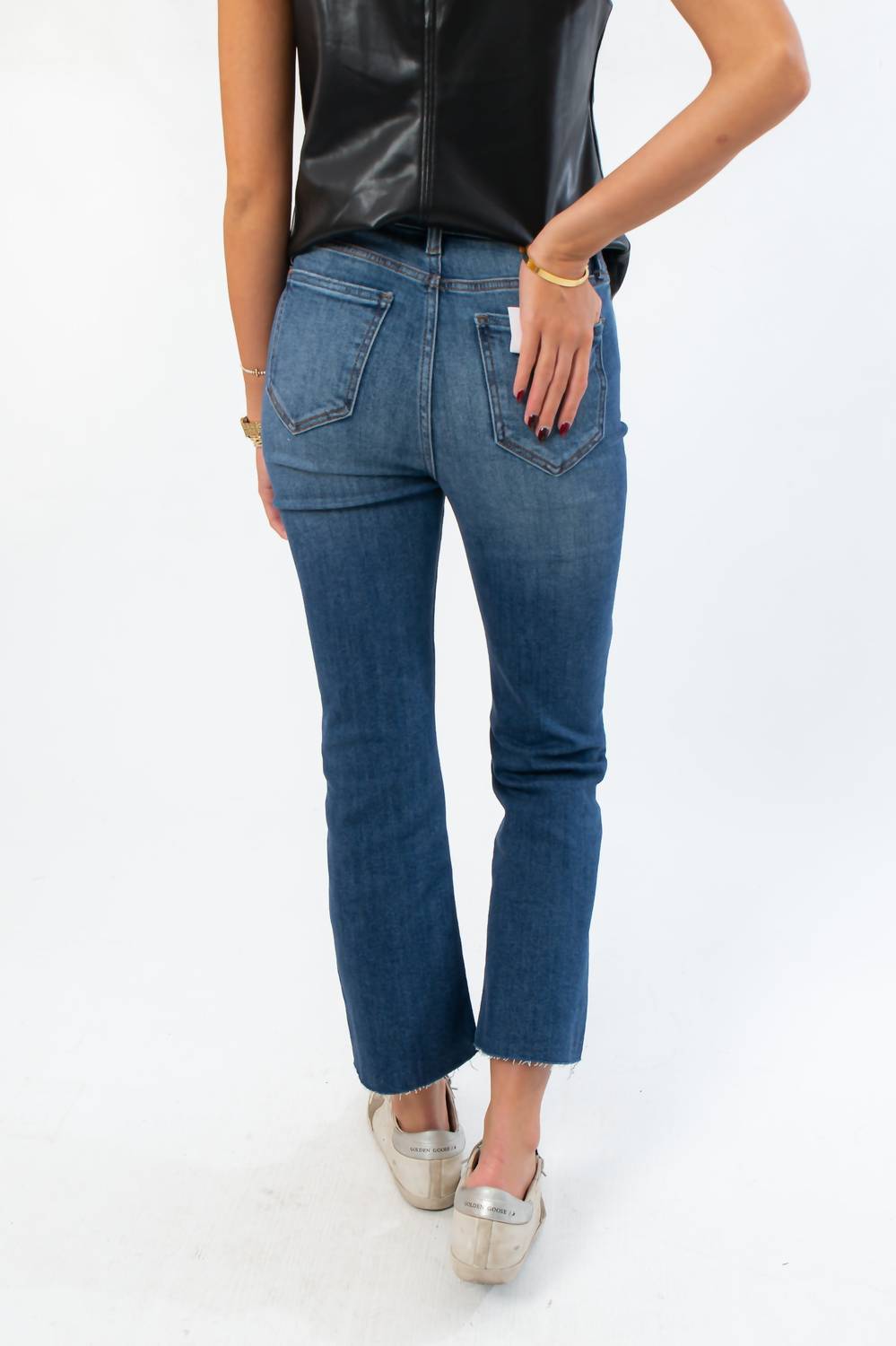 Cello - High Rise Crop Flare Jeans