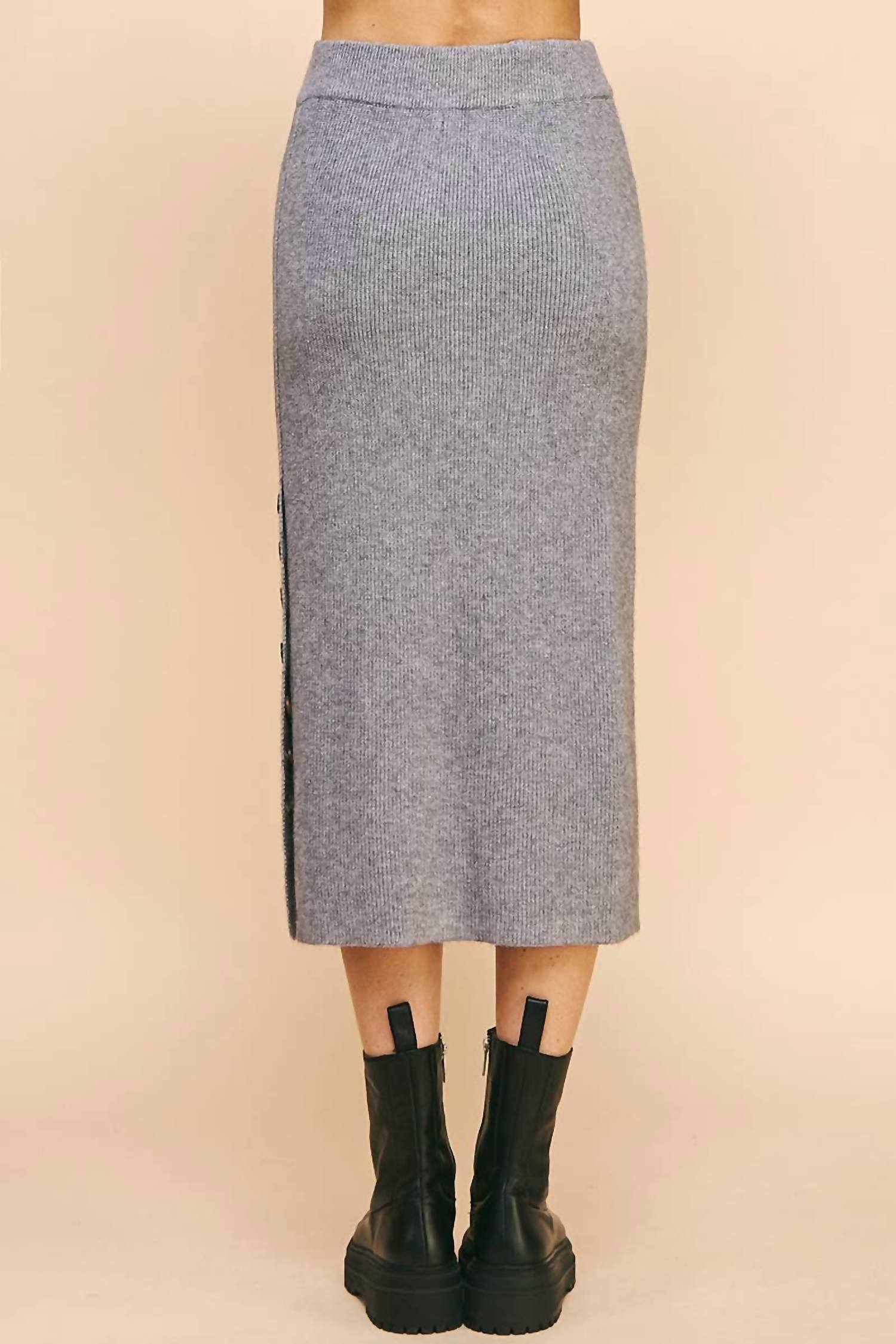 Pinch - Ribbed Sweater Maxi Skirt