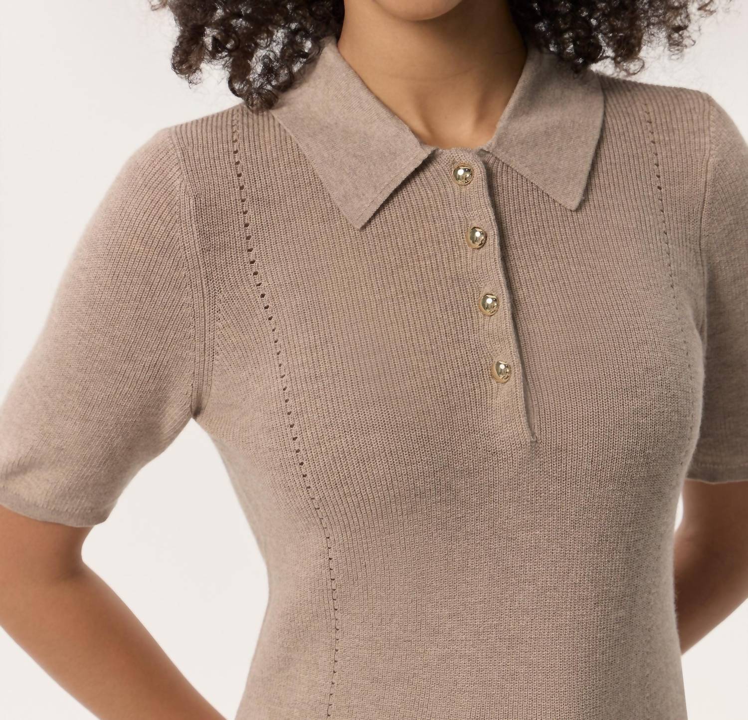Rag & Bone - Darcey Cotton Cash Short Sleeve Polo Shirt