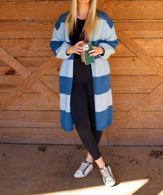 Promesa - Women's Striped Open Front Cardigan