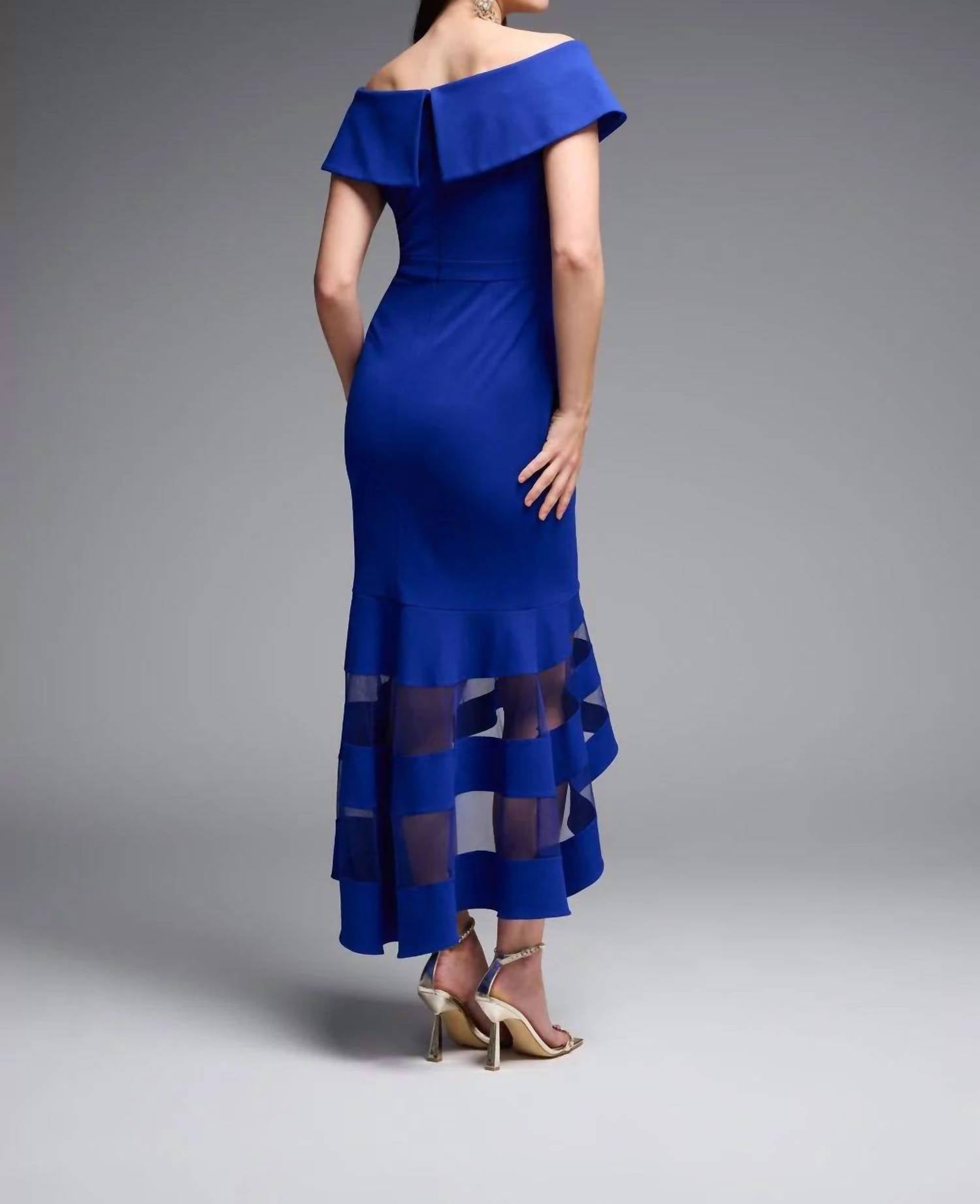 Joseph Ribkoff - Off Shoulder Hi-low Dress