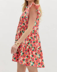 entro Floral Tiered Mini Dress - women's dress - view 4