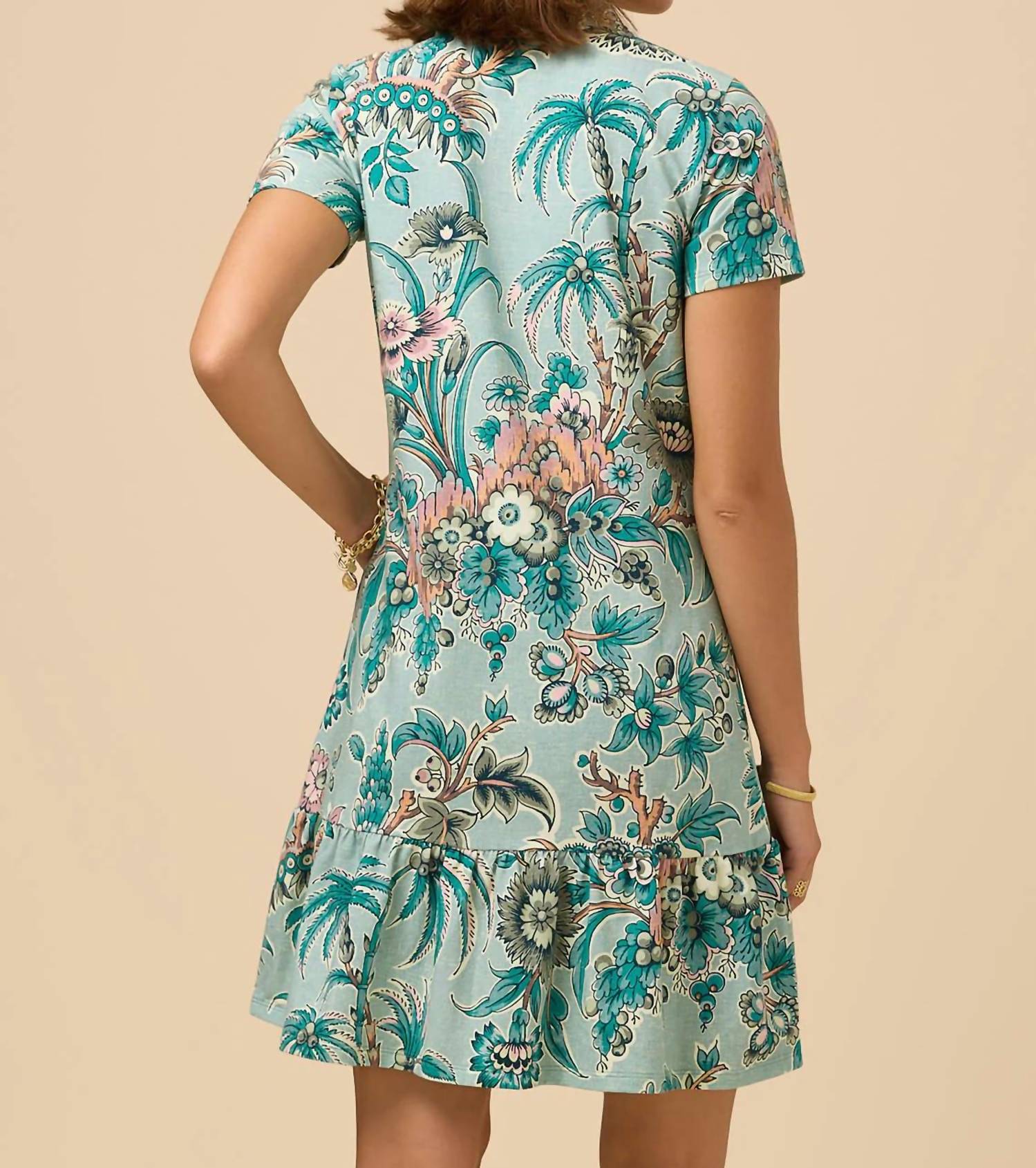 spartina 449 Joelle Polo Dress in turquoise - women's dress - detail view