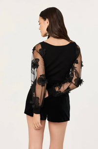 Astr - Meagan Floral Applique Sweater