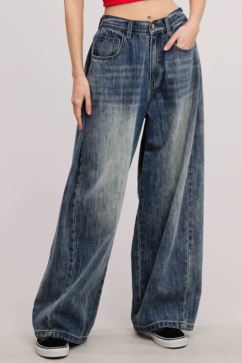 Mimosa - Barrel Wide-leg Baggy Denim Jeans