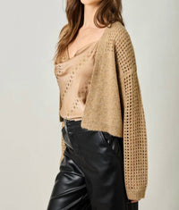 Mystree - Metallic Sweater Cardigan