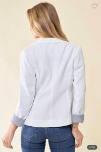 Doe And Rae - Shirred Textured Blazer