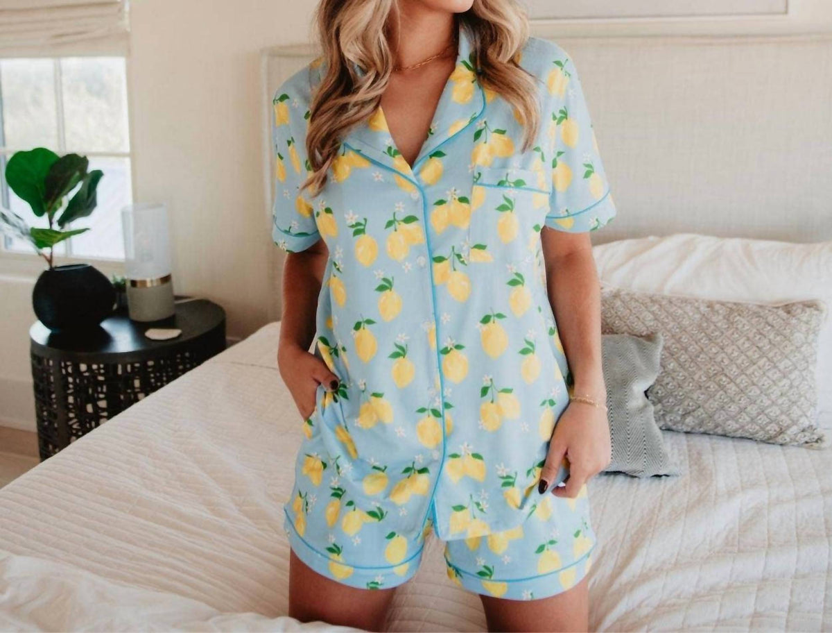 Katydid - Zesty Lemons Two Piece Pajama Set