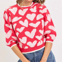 Sweet Lovely By Jen - Valentine Inspired Heart Sweater
