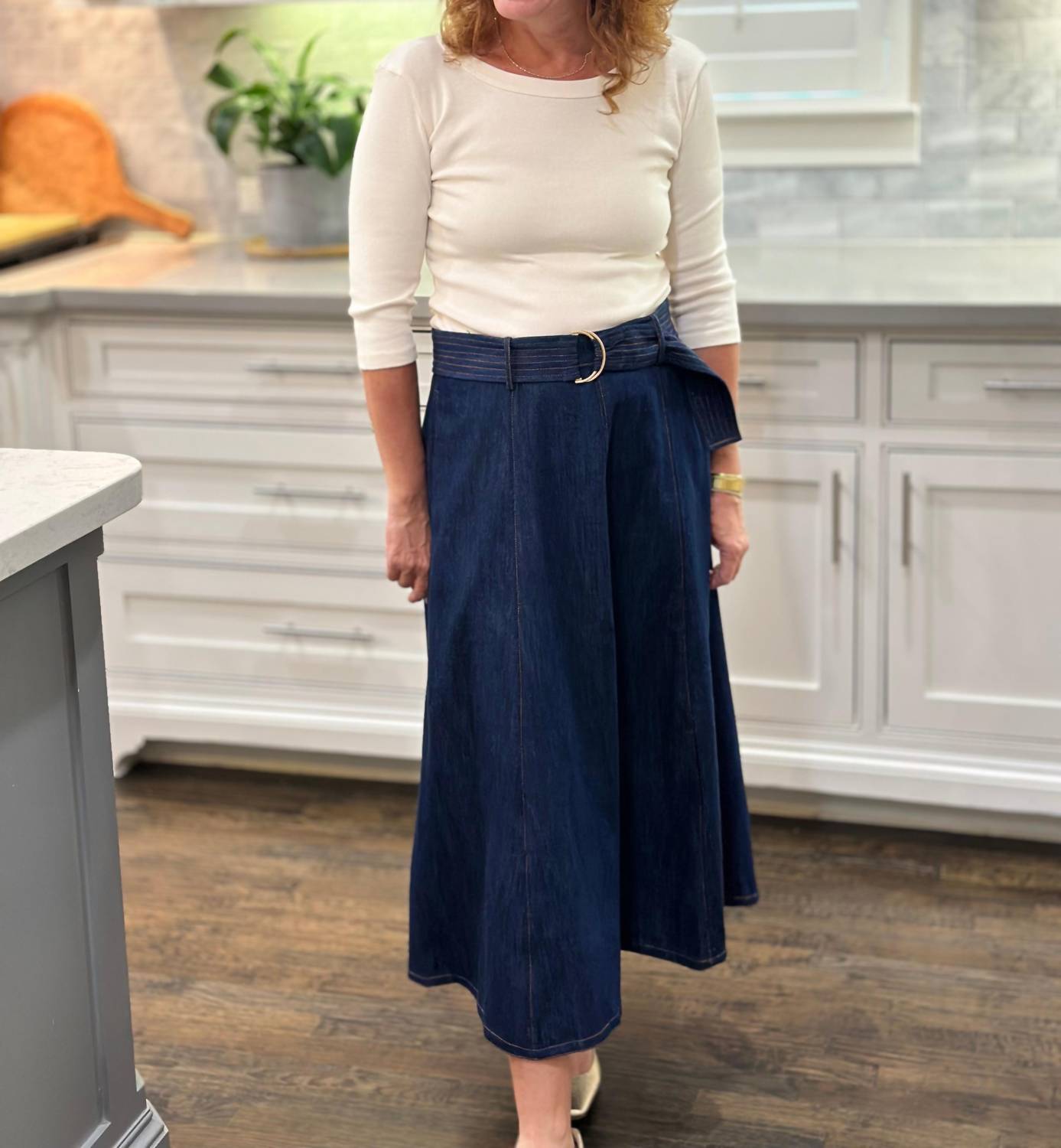 Emily Lovelock - Layla Belted Denim Skirt