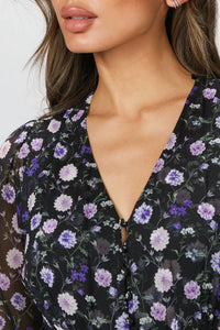 PRINTED MIDI DRESS
