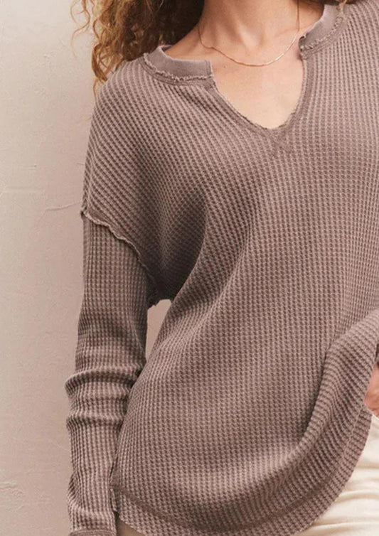 Z Supply - Driftwood Thermal Long Sleeve Top
