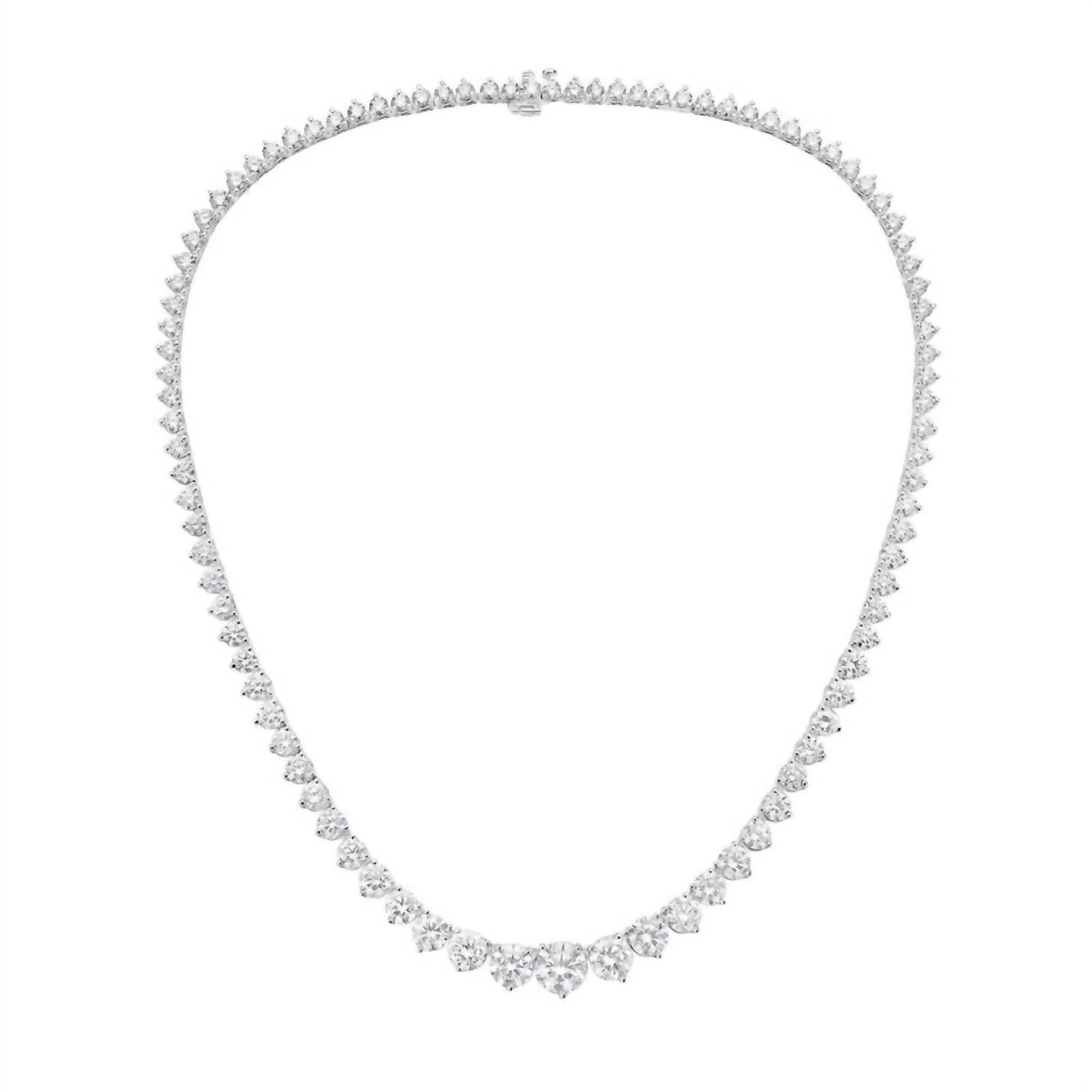 Diana M Jewels - Women's Bold 10.28 Carat Diamond Tennis Necklace