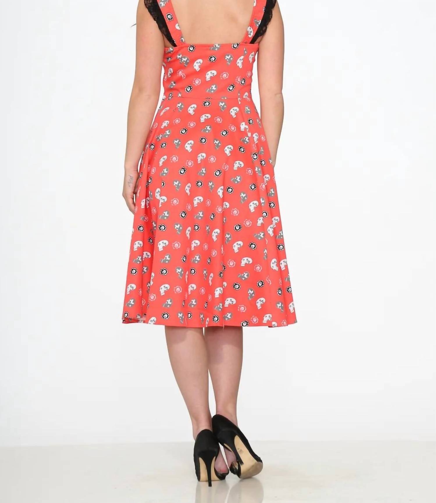 Orchid Bloom - Skulls Swing Dress