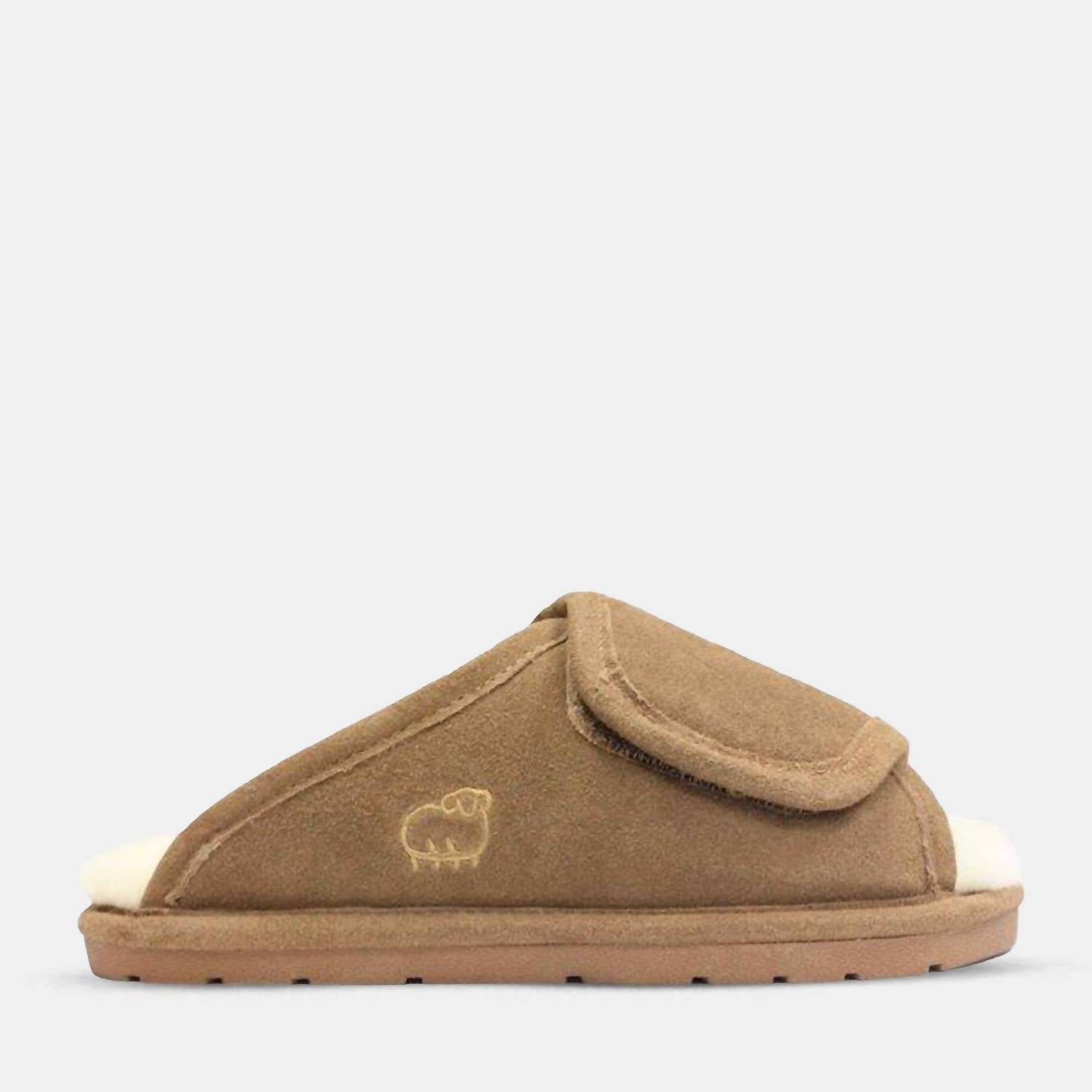 Lamo - Women's Open Toe Wrap Wide Slipper