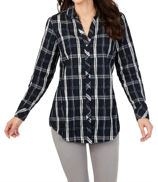 Foxcroft - FAITH WINDOWPANE BLOUSE