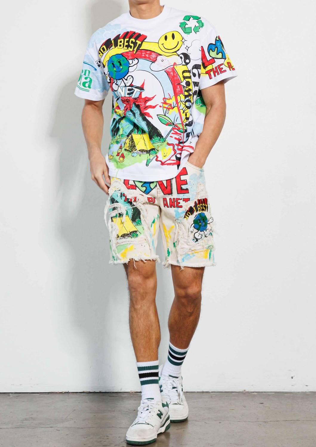 First Row - Love Your Planet Denim Shorts