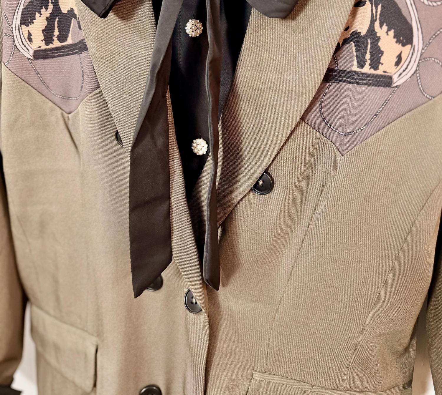 2FlyCo Women's Give 'em Hell Tailored Blazer in beige - women's jacket - alternate view