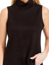 DREW Madi Turtleneck Top in black - women's tank top - detail view