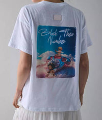BOYS LIE Block Their Number Boyfriend Tee in white - women's t-shirt - detail view