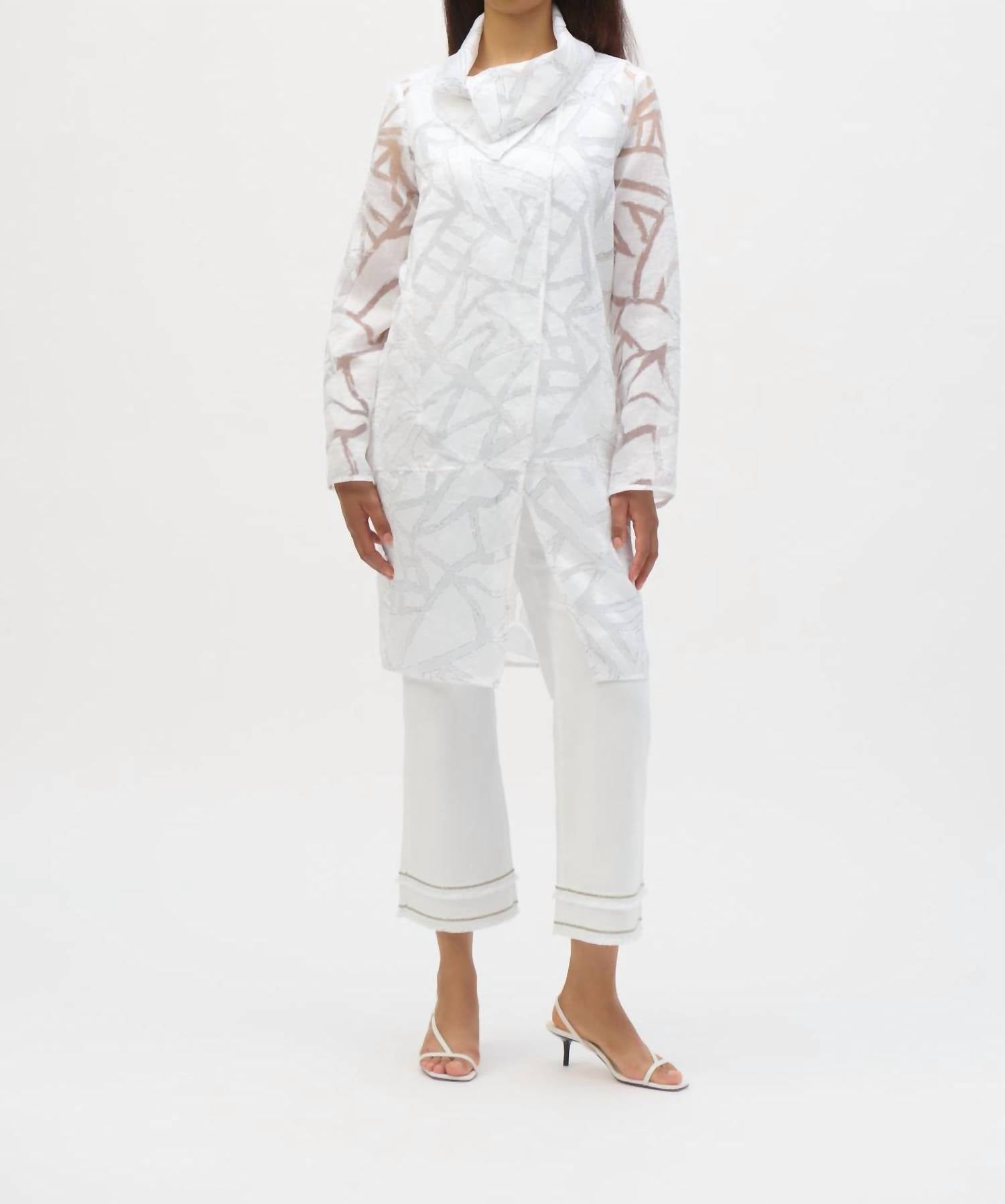 Joseph Ribkoff - Sheer Geometric Jacket