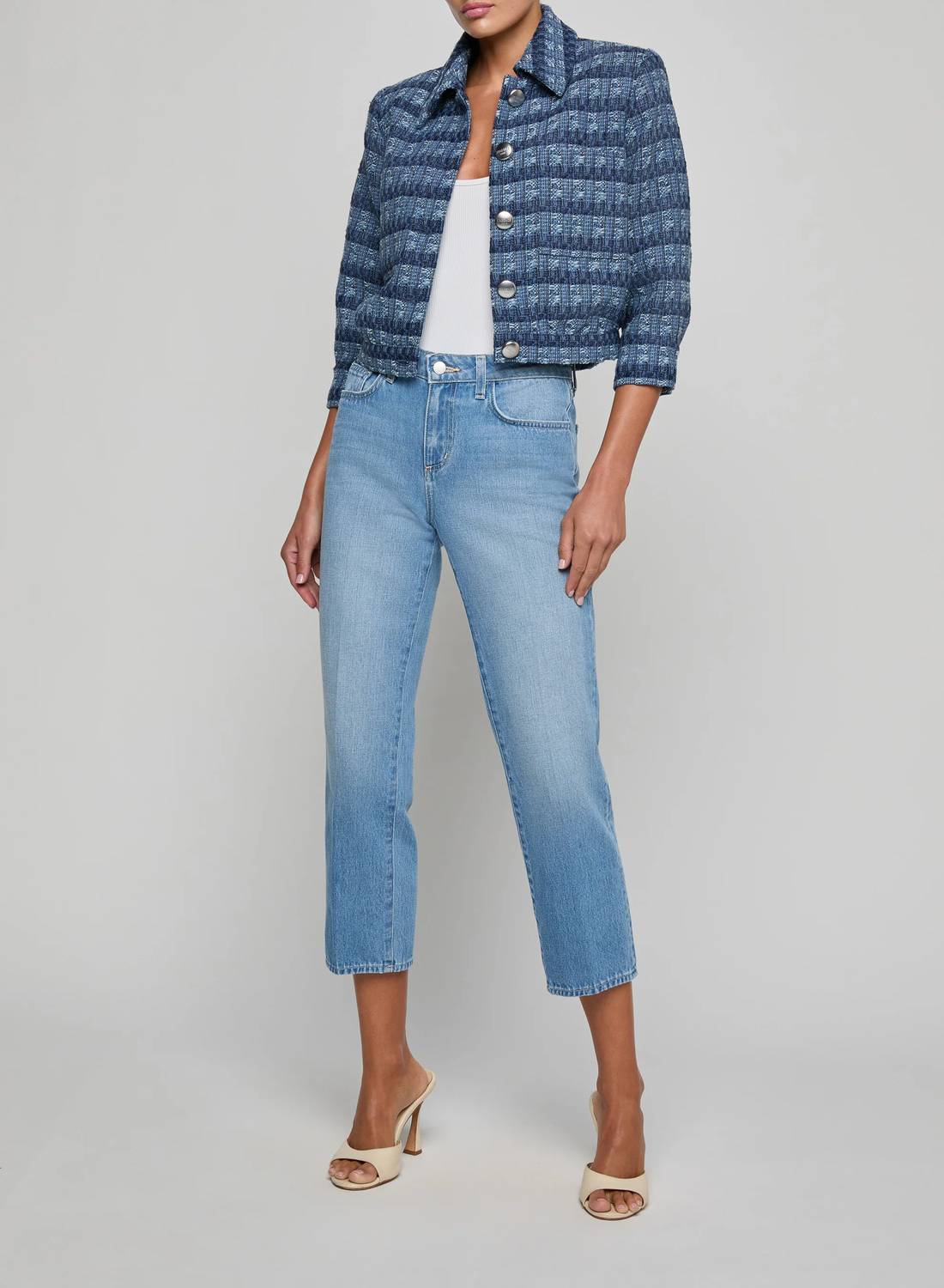 L'Agence - Jia Crop 3/4 Sleeve Jacket