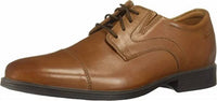 Clarks Men's Whiddon Cap Shoe in dark tan - men's shoe