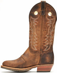 Double-H Boots Women's Domestic I.c.e. Buckaroo Work Boots in brown - women's shoe - detail view